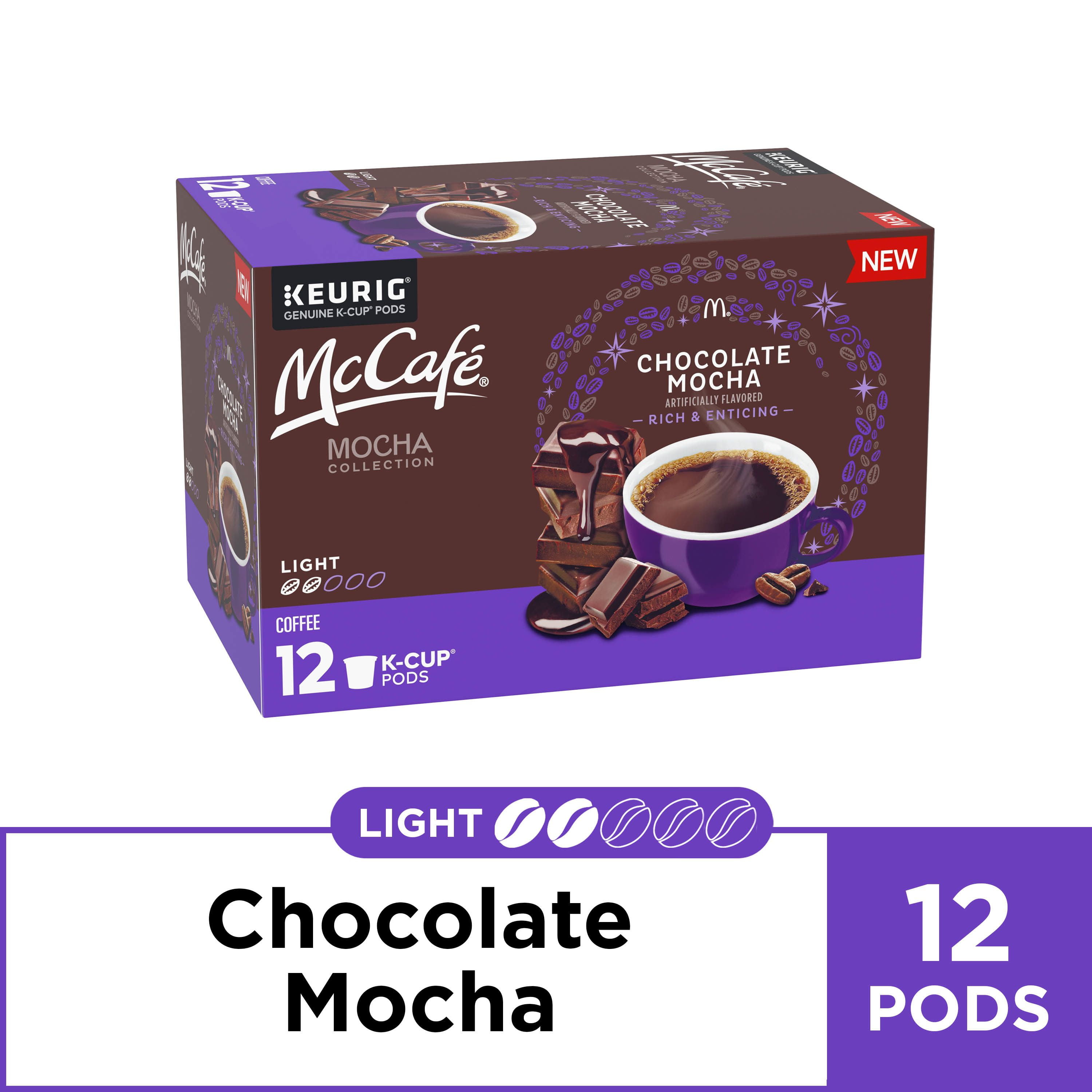 McCafe Mocha Collection Chocolate Mocha Keurig KCup Coffee Pods, 12 ct Box