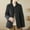 Black, variant on EGNMCR Womens Long Puffer Coat, Long Sleeve Padded Winter Down Coats, Hooded Parka Jacket Women's Loose Casual Lightweight Standing Collar Warm Long Sleeved Cotton Jacket Women Coat