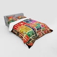 thumbnail image 2 of Ambesonne Retro Bedding Set 4 Pcs, Music Rock 'n' Roll Poster, Queen, Multicolor, 2 of 2