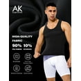 thumbnail image 3 of 2 Pack Mens Compression Shirt Slimming Body Shaper Gynecomastia Tummy Control Workout Tank Top Undershirt, 3 of 8