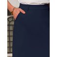 thumbnail image 4 of DARING DIVA Women's Pencil Skirt with High Waist and Split Back M Navy Blue, 4 of 6
