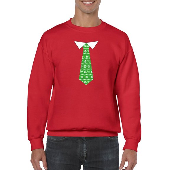 Christmas Tie Sweatshirt Men -Smartprints Designs, Male Large