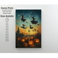 thumbnail image 2 of Witches Flying Over a Pumpkin Field Print Dark Academia Art Witchy Decor Gothic Home Decor Antique Halloween Illustration Rustic Vintage Poster Unframed, 2 of 3