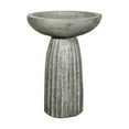 thumbnail image 5 of 24.4" Tall Outdoor Concrete Bird Bath – Stone-Look Pedestal Birdbath for Garden, Lawn, Yard, and Backyard Décor, 5 of 9