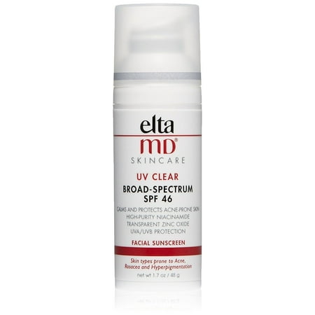 EltaMD UV Clear Broad-Spectrum SPF 46 Moisturizing Facial Sunscreen, 1.7 (Best Face Sunscreen For Rosacea)