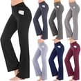 thumbnail image 1 of Pantalones de yoga de cintura alta, estilo micro, de pierna ancha y transpirables, para mujer, 1 of 5