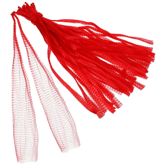 HINTRMENT Garlic Wrapping Mesh Bag Red for Breathable Storage 50Pcs 11.8X9.8X9.8in