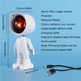 thumbnail image 3 of Usb Recargable Luz De Proyección De Puesta De Sol Selfie Fotografía Atmósfera Luz 360 Grados Rotación Robot Forma Anochecer Lámpara De Proyector De Luz Advancent EL008997-00, 3 of 6