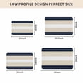 thumbnail image 5 of Navy Beige Striped Door Mat Indoor Outdoor, Gradient Geometric Blue White Non Slip Welcome Mat with Rubber Backing, Absorbent Fabric Front Door Mats Entryway Rug for Home Patio Entrance 16"x24", 5 of 9
