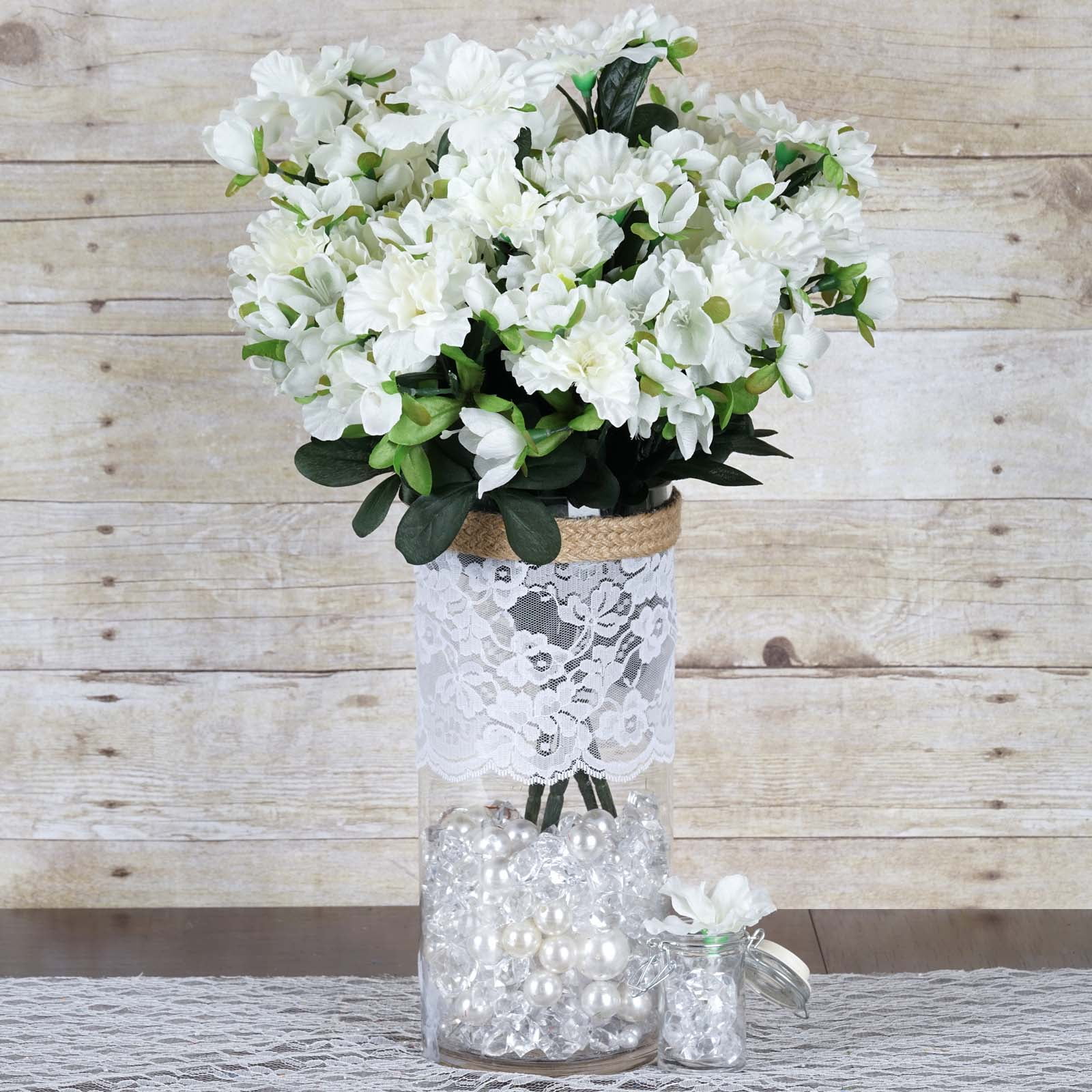 Efavormart 120 pcs Artificial GARDENIAS Flowers for DIY Wedding Bouquets Centerpieces Arrangements Party Home Decoration , 4 bushes