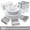 Silver, variant on Hawsaiy 350PCS Gold Disposable Dinnerware Set for 50 Guests, Lace Design Plastic Plate Sets, Gold Silverware, Cups & Napkins – Party Supplies for Weddings, Birthdays, Holidays