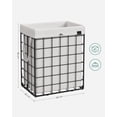 thumbnail image 4 of SONGMICS Cesto de la Ropa Sucia 90 L, Cesta Ropa Sucia Plegable, Bolsa de Lavander&iacute;a Lavable y Extra&iacute;ble, Ba&ntilde;o, Negro y Blanco MLCB190W01, 4 of 8