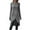 Gray, variant on Ltctricy Long Sleeve Tops for Women Slim Fashion Spring Crewneck Long Shirts Slit Hem Basic Tunic Blouses
