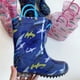 thumbnail image 3 of Yuarrent 2 uds. Botas de lluvia para niños con asa, botas de lluvia flexibles impermeables para bebés de media pantorrilla, botas de agua Botas Deportivas Dinosaurio de sello completo crecimiento15cm, 3 of 6