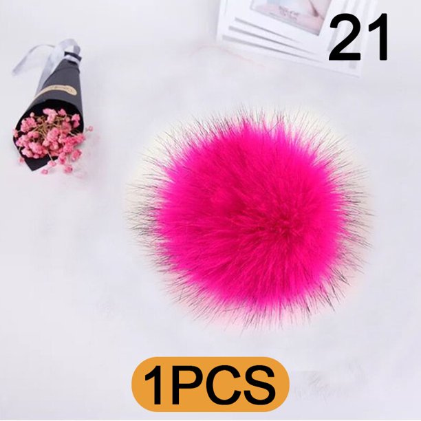 1 unidad de pompones para sombreros, bola de pelo, creatividad decorativa, manualidades DIY para manualidades, pompón, accesorios de piel sintética para juguetes Tan Jianjun unisex
