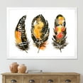 thumbnail image 3 of Designart 'Ethnic Boho Art Orange Feathers' Bohemian & Eclectic Framed Art Print, 3 of 4