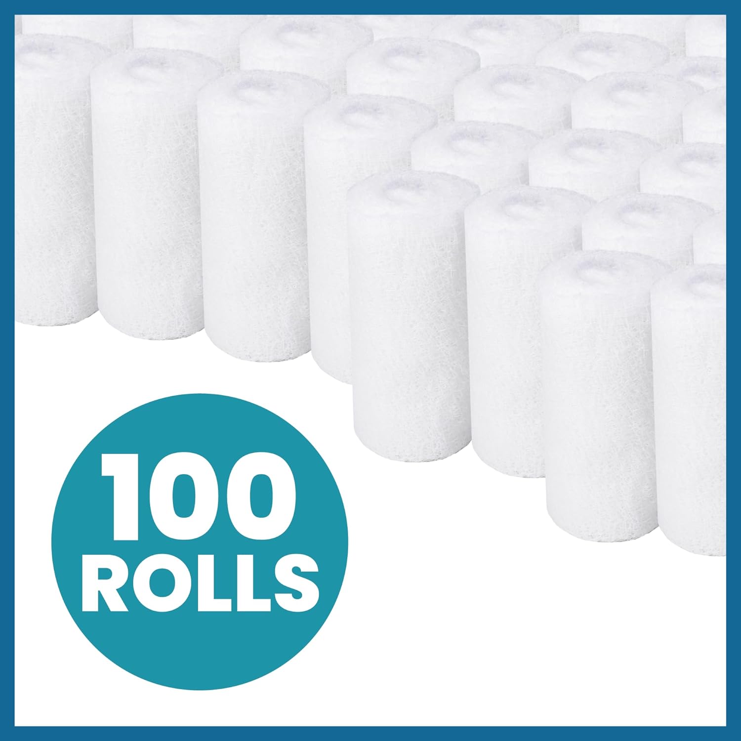 Kerlix Type Gauze Rolls - 4.5” x 4.1 Yards Rolls, 100% Cotton Wound Dressing Wraps, 6 Ply Weaved Bandage Gauzes, Highly Absorbent First Aid Gauzes, 100 Count
