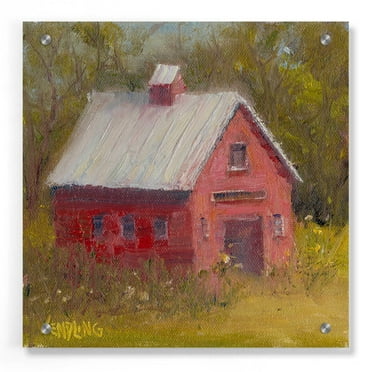 Epic Art 'Country Road II' by Marilyn Wendling, Acrylic Glass Wall Art, 36"x36"