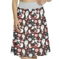 thumbnail image 1 of Women's Owl Winged Animals Woodland Flora A-line Printed Skirt Casual Wear, S, Coral Black and White, by Ambesonne, 1 of 6