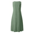thumbnail image 5 of Clearance under 10$ Sevevn Women's Summer Casual Dress Gradual Sleeveless Neck V-Neck Long Dress Great Gifts for Less Multicolor S, 5 of 5