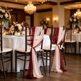thumbnail image 5 of SLYNSHome Chiffon Chair Sash, Two Tone Pearl Sheer Chair Back Decor, Elegant Wedding Chair Cover for Banquet Hotel Party Event Decoration, 5 of 6