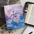 thumbnail image 6 of HELLHERO Dolphins Flower Bible Cover for Men, Portable Church Bible Bag with Zippered for Prayer Bible Study Outdoor Study, 6 of 12