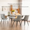 thumbnail image 4 of YOUNIKE Dining Chairs, Set of 2, Faux Leather Dining Chairs, Mid-Century Modern Upholstered Seat, No Armrests, No Wheels, Suitable for Family Living Rooms, Cafeterias, Gray, 4 of 7