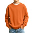 thumbnail image 2 of Crewneck Sweatshirts for Boys Fleece Pullover Long Sleeve Solid Fall Tops, 2 of 5