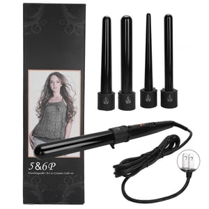 5‑In‑1 Curling Iron LED Adjustable Temperature Hair Styling Curling Iron Wand Set 110‑240VUS Plug