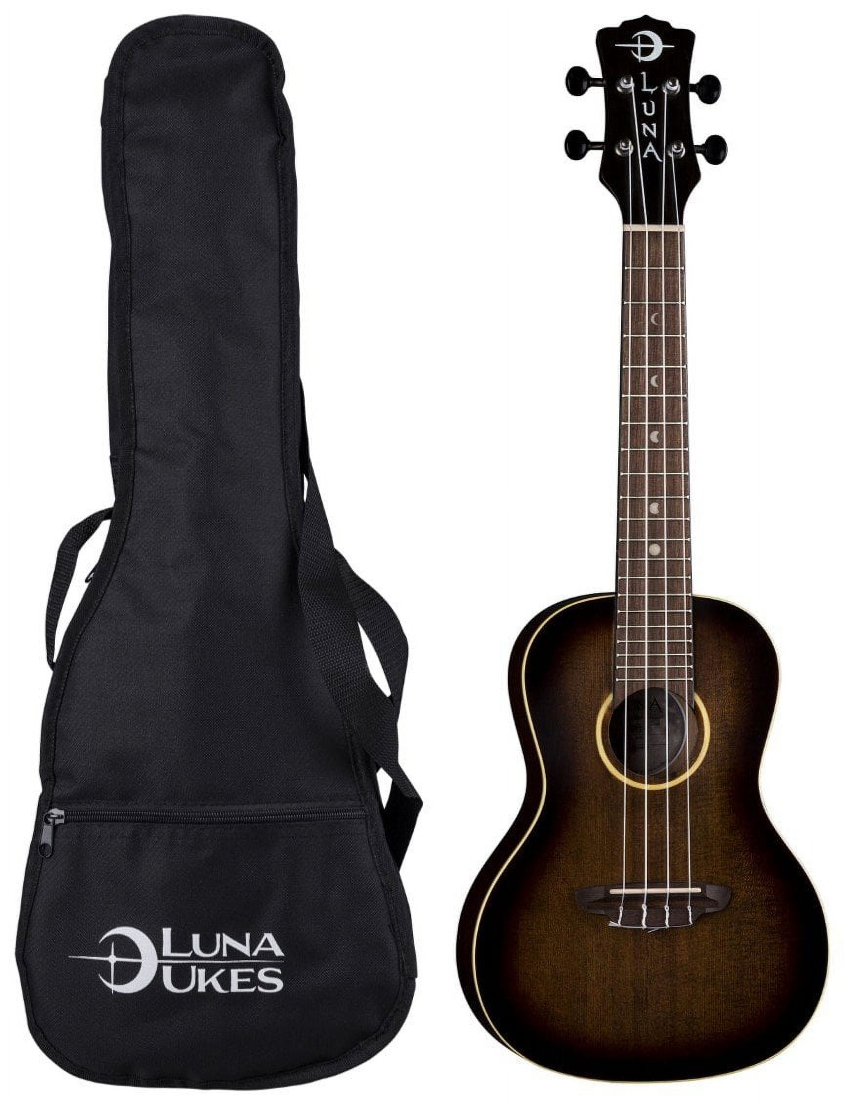 Luna Guitars 4-String Ukulele (UKE Art V C), Distressed Vintage Brownburst, 2.38 lb