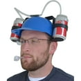 Beer & Soda Guzzler Helmet & Drinking Hat, Blue