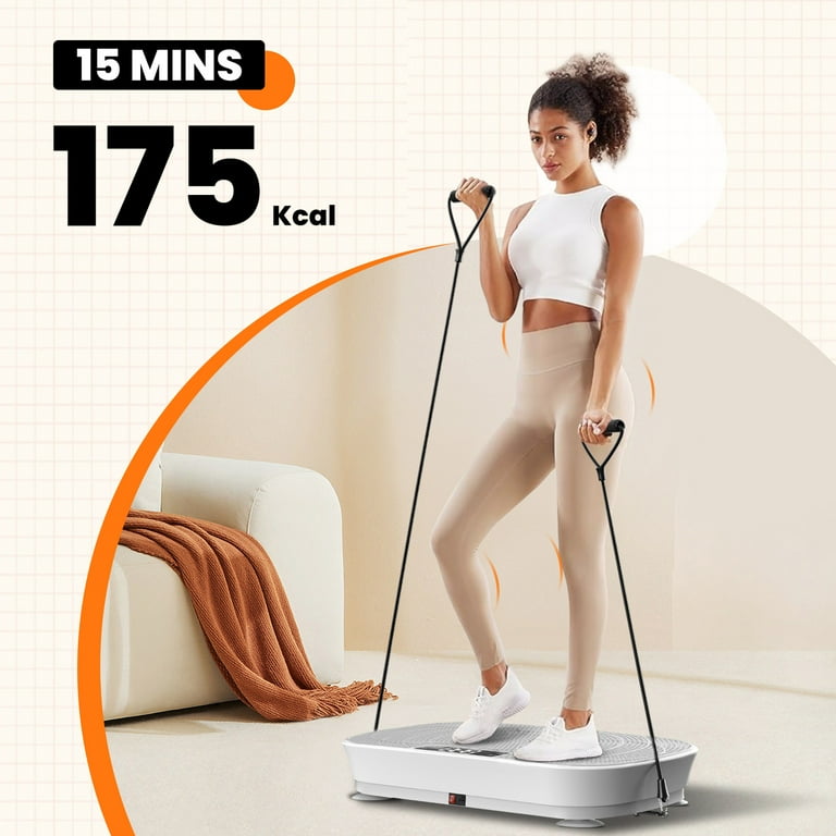 COOLHUT Vibration Plate Exercise Machine, Body Workout Wave Vibration Plate  for Weight Loss, Shaping, Toning, White - Walmart.com