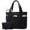 Black, variant on Puffer Tote Bag for Women, Puffy Work Handbag with Cup Holder, Travel Carry On Bag with Zipper for Teacher Nurse Gym