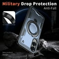 thumbnail image 6 of Dteck Magnetic for Samsung Galaxy S25 Edge Case with Kickstand, Shockproof TPU+PC Case Compatible with MagSafe Military Grade Ring Stand Heavy Duty Drop Rugged Cover for Galaxy S25 Edge,Blue, 6 of 6