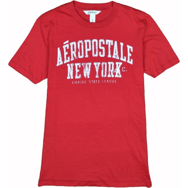 Aeropostale Empiretate League - Camiseta gráfica para hombre, color rojo, XS