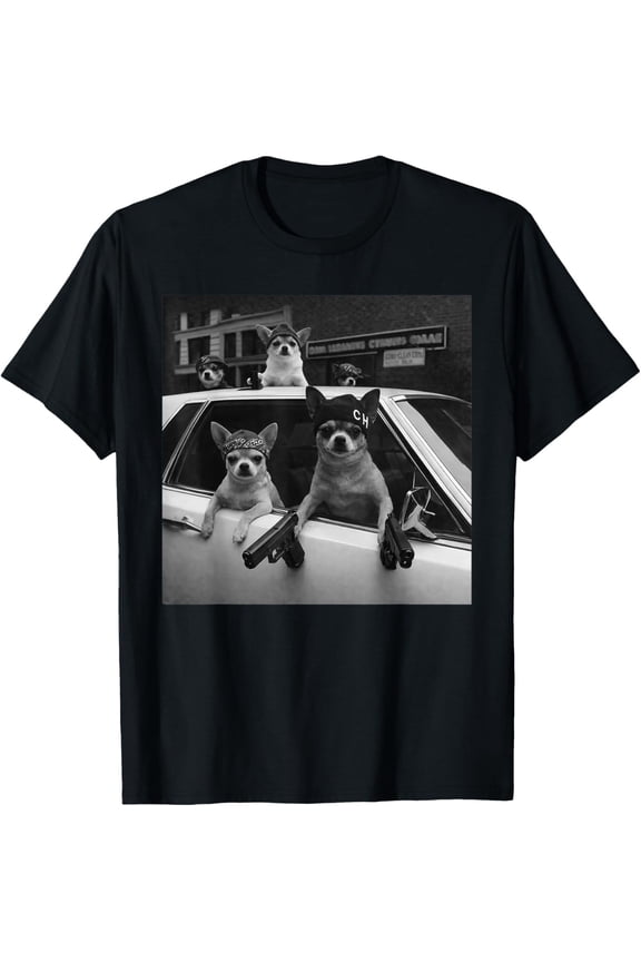 Funny Chihuahua Meme Chihuahua Gangster Dog Street Design T-Shirt unisex T-Shirt