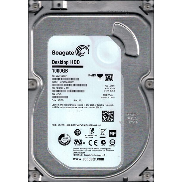 St1000dm003 P N 1er162 301 F W Cc45 Wu W4y Seagate 1tb Walmart Com Walmart Com