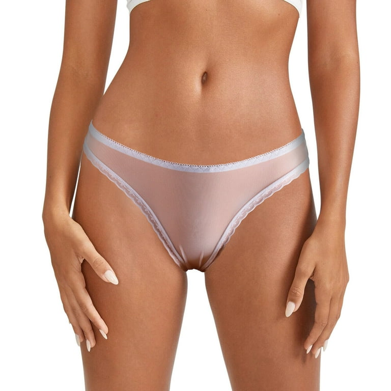 4pcs Women Sexy Underwear See Through Lingerie Lace Mesh Briefs