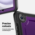 thumbnail image 3 of Case for Galaxy Tab A9+ 11.0" 2023 SM-X210/SM-X215/SM-X216, Heavy Duty Rugged Durability TPU PC Cover with 360° Rotating Ring Foldable Kickstand & Shoulder Strap & Pencil Holder Cover, Purple, 3 of 9