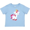 thumbnail image 3 of Inktastic Cute Little Unicorn With Red And Pink Mane, Hearts Girls Baby T-Shirt, 3 of 5