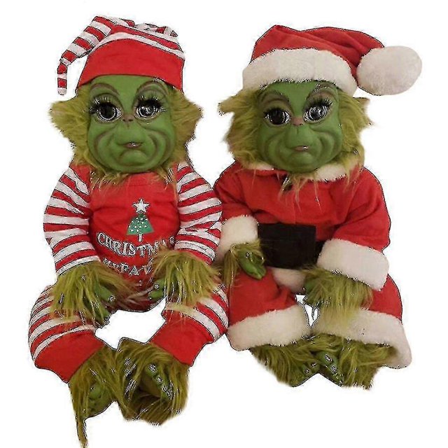 The Grinch Christmas Plush Doll Reborn Baby Grinch Stuffed Toy Gift