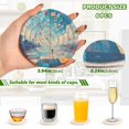thumbnail image 3 of Endless Square Coasters with Holder for Coffee Table 6 Pcs Drink Coaster Sets Absorbent for Home Decor 4 inch, 3 of 7
