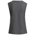 thumbnail image 5 of RYRJJ Womens Tank Tops V Neck Waffle Knit Summer Casual Solid Sleeveless Loose Tee Shirts Soft Comfy Loose Tunics Blouses Vest(02#Dark Gray,XL), 5 of 5