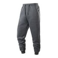 thumbnail image 2 of CQONEPT Men's Sherpa Lined Sweatpants Elastic Waist Jogger Pant Thick Thermal Winter Loose Fit Pants with Pockets Dark Gray L, 2 of 4