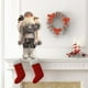 thumbnail image 3 of Estatua de muñeco de nieve navideño de pie, figura navideña, colección de muñecos colgantes para árbol Felpa blanca de 45 cm, 3 of 8