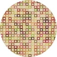 thumbnail image 1 of Ahgly Company Indoor Round Patterned Cardboard Brown Gold Area Rugs, 6' Round, 1 of 6