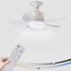 thumbnail image 5 of 1pc Socket Fan Ceiling Fan With Light And Remote, E27 Noiseless Ceiling Fans Dimmable Led Lights, Small Light Bulb/Ceiling Fan For Bedroom, Kitchen, L, 5 of 5