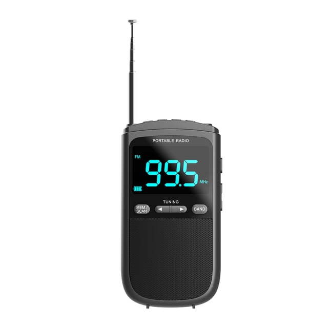 Radio portátil multifuncional Yeacher Receptor de Radio de bolsillo ajustable 900 mAh Litio recargable USB