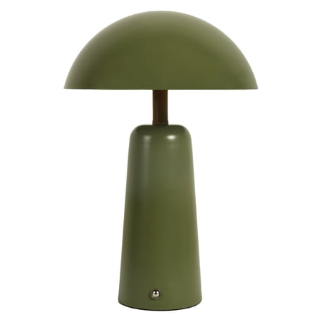 BETTER HOMES & GARDENS 12″ GREEN DOME RECHARGEABLE LED PORTABLE LAMP WITH DIMMABLE TOUCH SENSOR