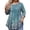 Turquoise, variant on TQWQT Women's Plus Size Floral 3/4 Sleeve Tunic - Scoop Neck, Breathable Soft Fabric, High-Low Hem, Relaxed Swing Blouse for Jeans/Leggings 4XL